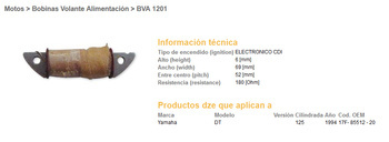 Dze cewka uzwojenia wzbudzająca zapłon yamaha dt 125r`94 (oem:17f-85512-20)